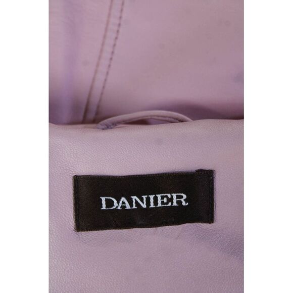 Danier Womens Leather Full Zipper Light Jacket Pink Size Extra Small - Picture 5 of 5